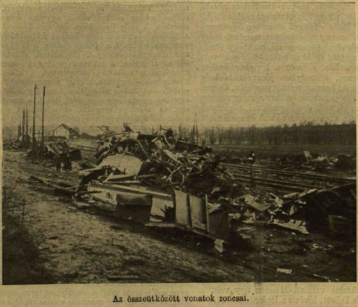 Herceghalmi vasúti baleset 1916-12-01 roncsok