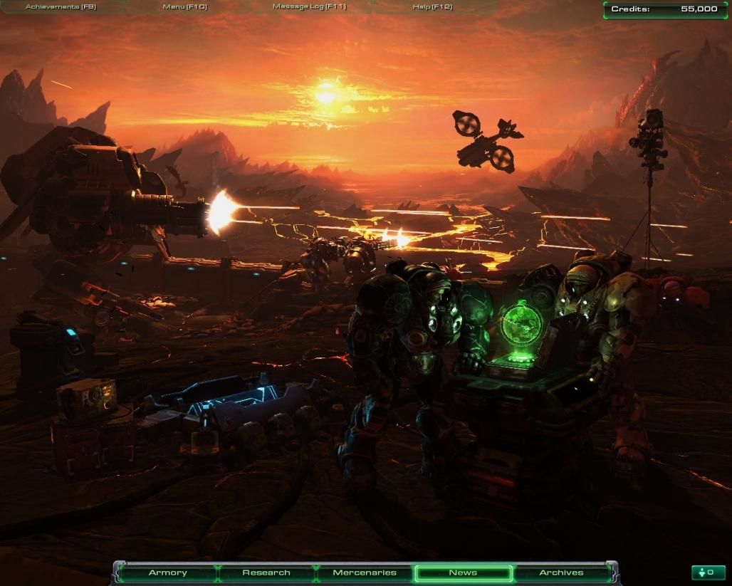 Char küldetésválasztó képernyő